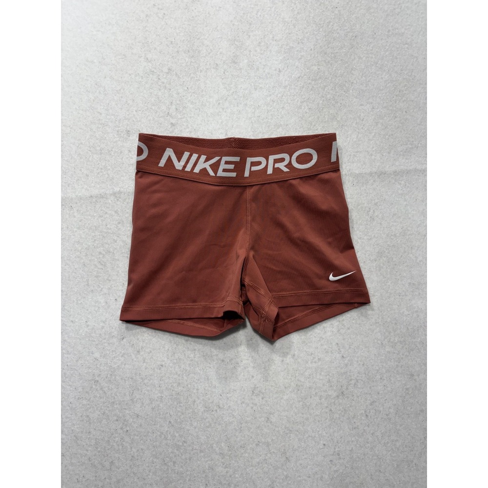 Nike Pro Compression Shorts Womens XS Orange 3" Inseam 445591-727